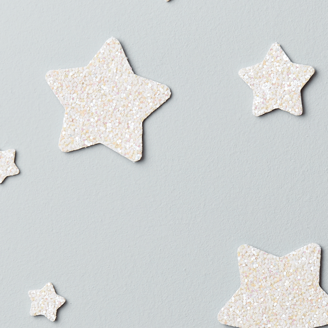 Snow Glitter Star Wall Stickers® - Little Cloud-Wall Stickers Stars
