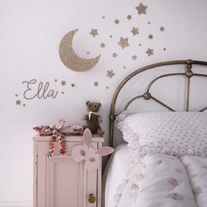Gold Glitter Musical Moon