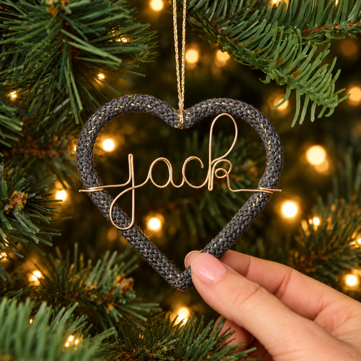 Personalised Knit Heart Ornament
