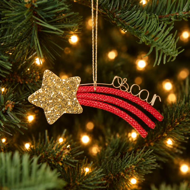 Personalised Knit Shooting Star Ornament