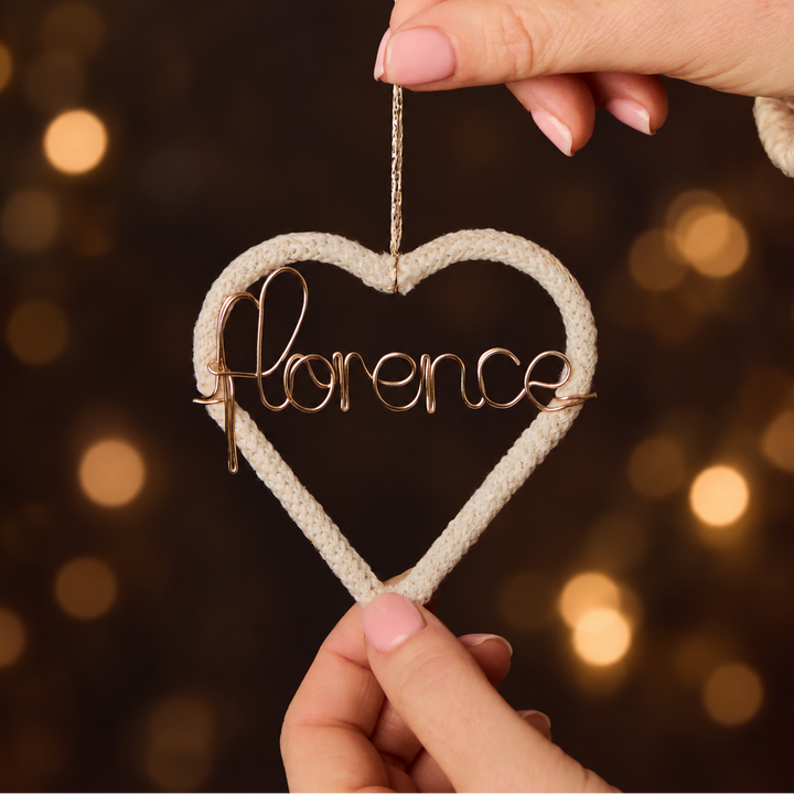 Personalised Knit Heart Ornament