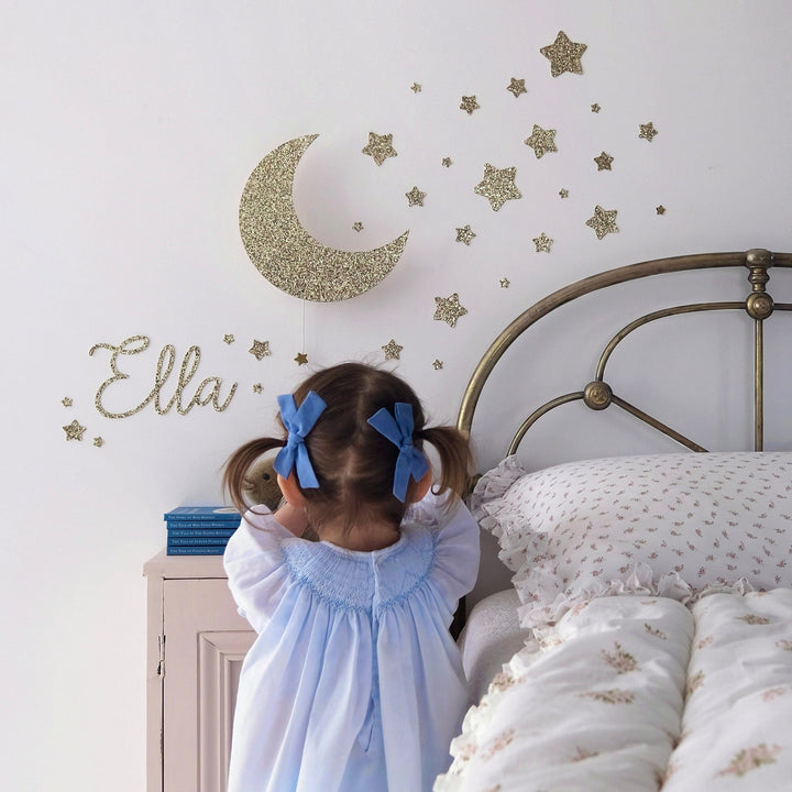 Gold Glitter Musical Moon