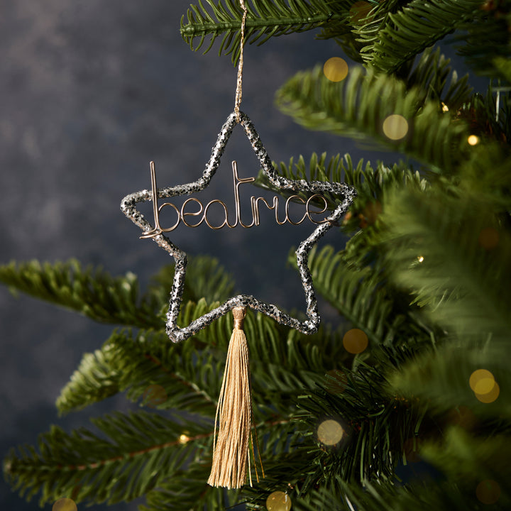 Personalised Glitter Star Ornament