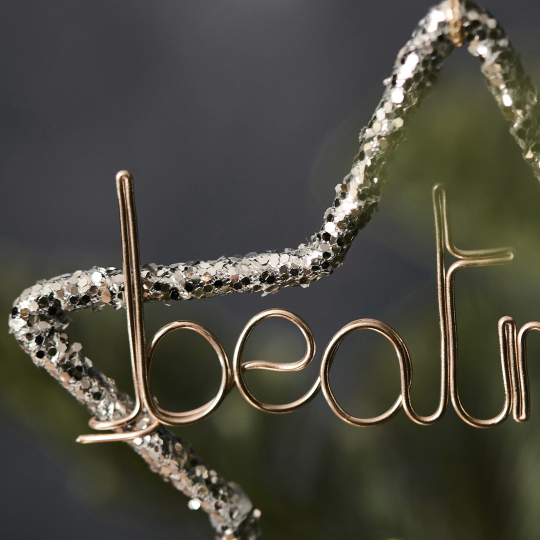 Personalised Glitter Star Ornament