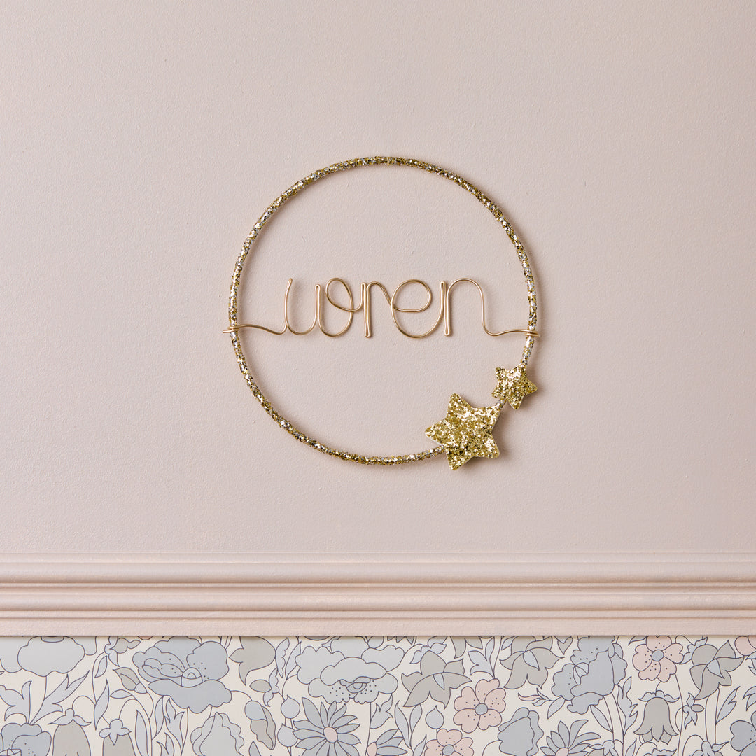 Glitter Hoop Name Sign
