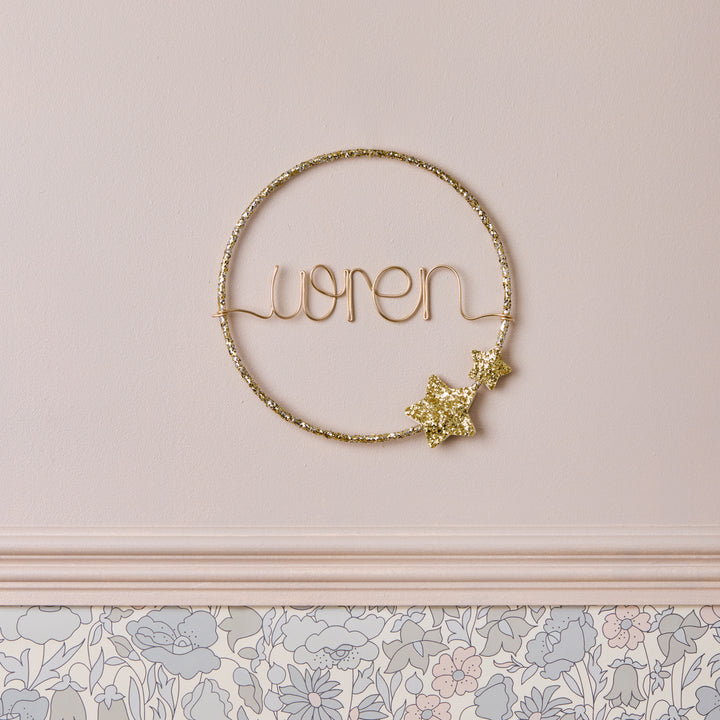 Glitter Hoop Name Sign