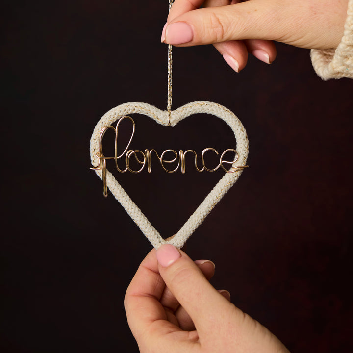 Personalised Knit Heart Ornament