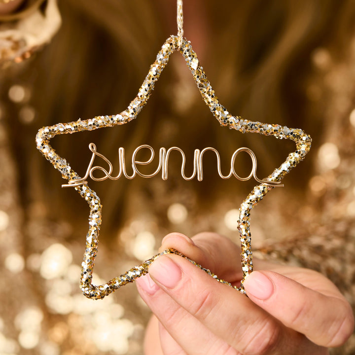 Personalised Glitter Star Ornament
