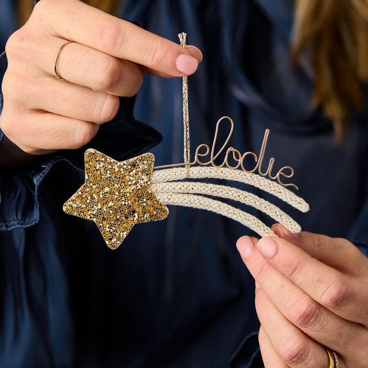 Personalised Knit Shooting Star Ornament