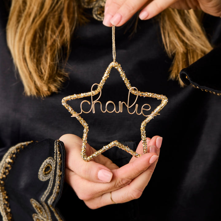 Personalised Glitter Star Ornament