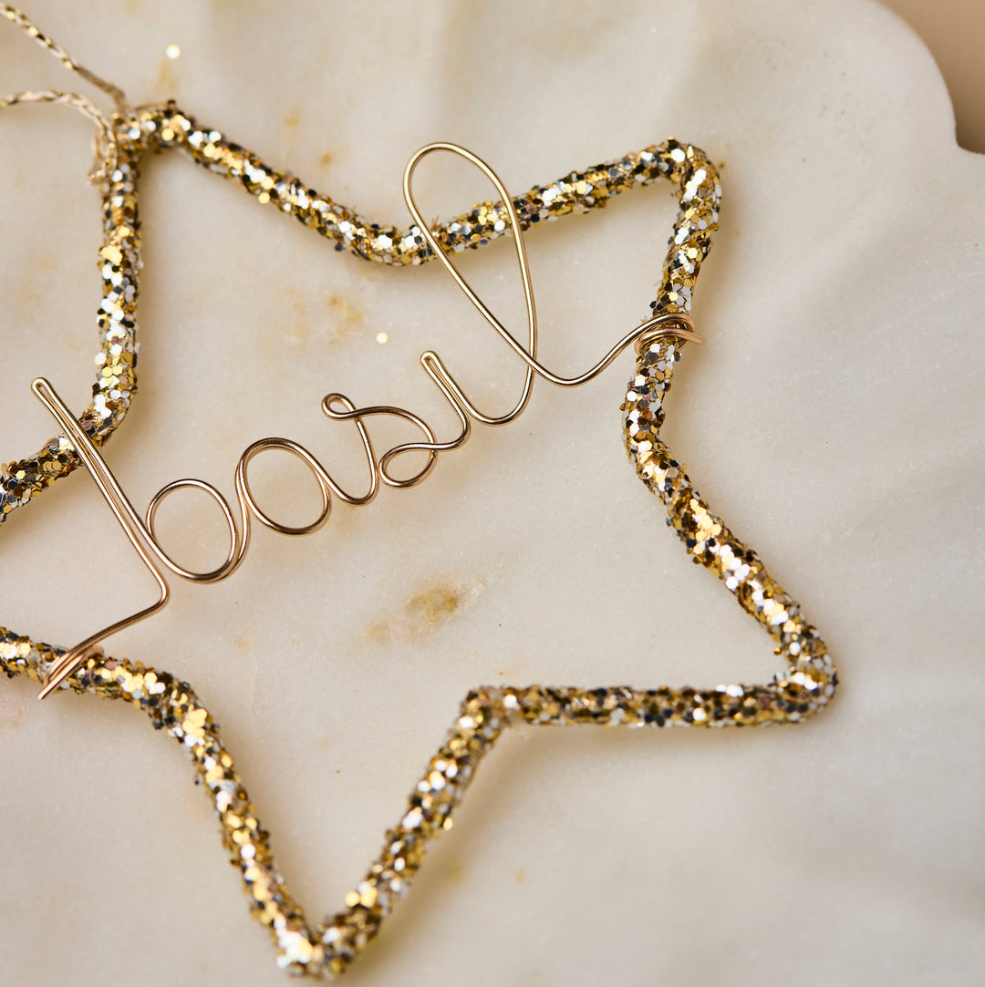 Personalised Glitter Star Ornament