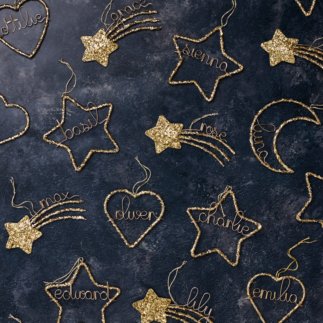 Personalised Glitter Shooting Star Ornament