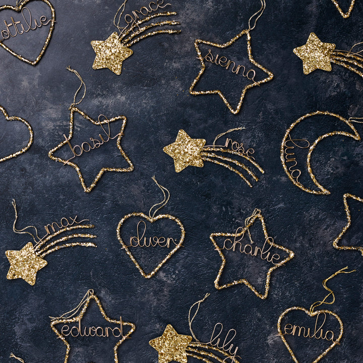 Personalised Glitter Shooting Star Ornament