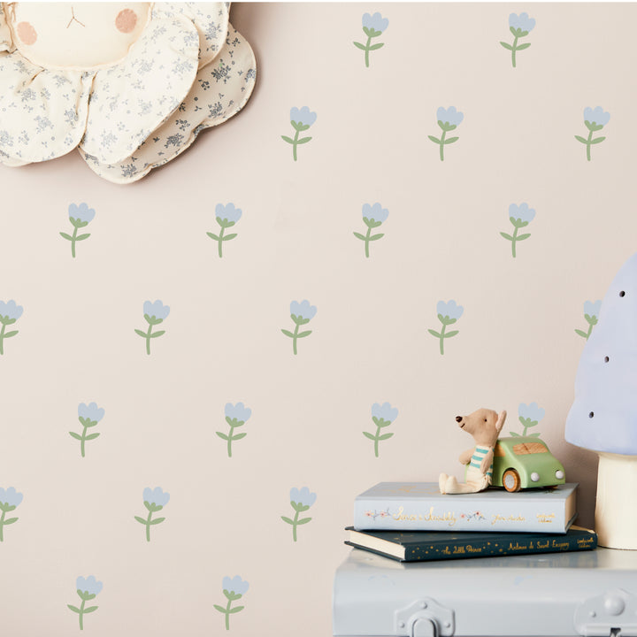 The Dusty Blue Bloom Decal Set