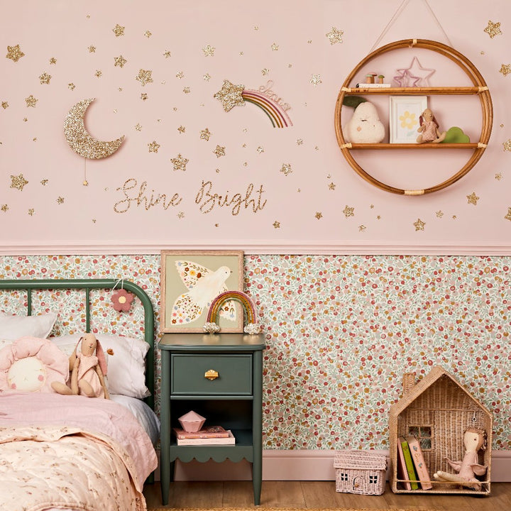 Gold Glitter Musical Moon