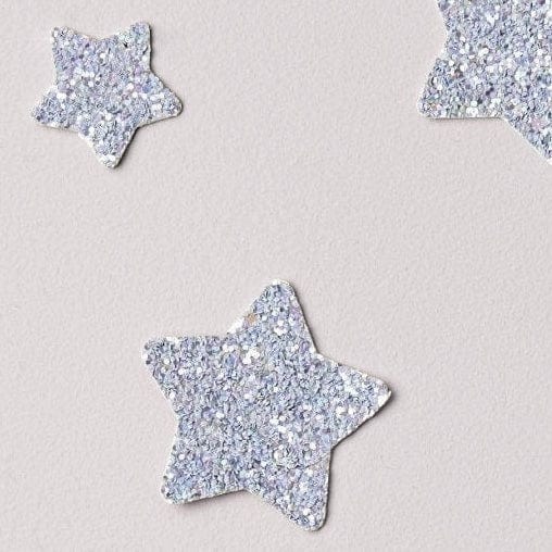 Sleepy Grey-Blue Glitter Star Wall Stickers®