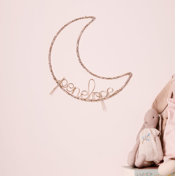 Glitter Moon Name Sign