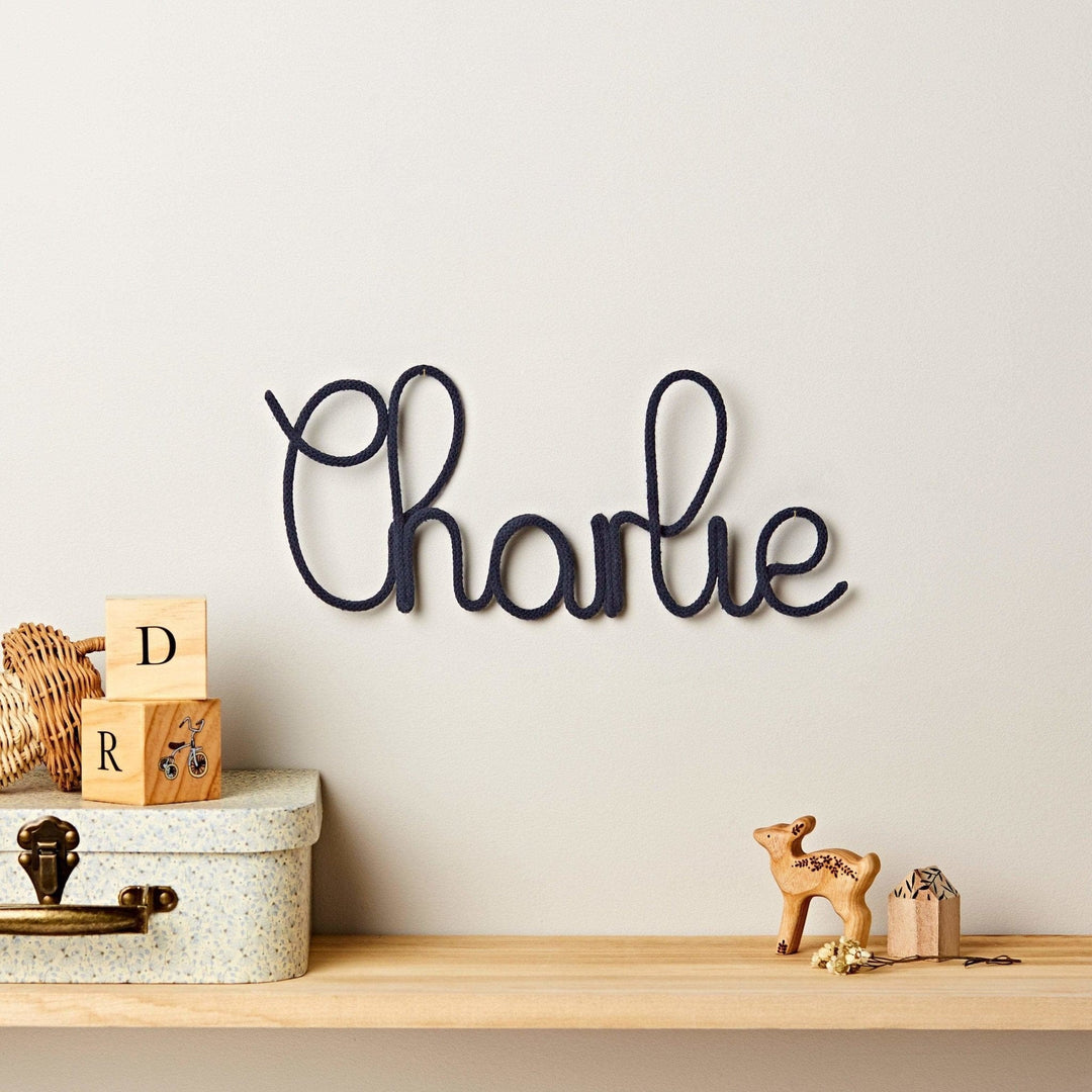 Navy Knitted Word Sign - Little Cloud-Knit Name Signs