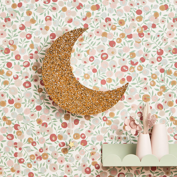 Gold Glitter Musical Moon