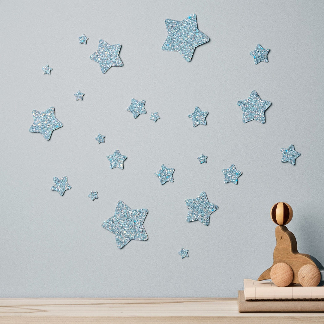 Blue Bell Glitter Stars Wall Stickers® - Little Cloud-Wall Stickers Stars