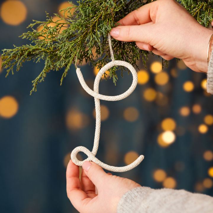 Knit Letter Christmas Ornament