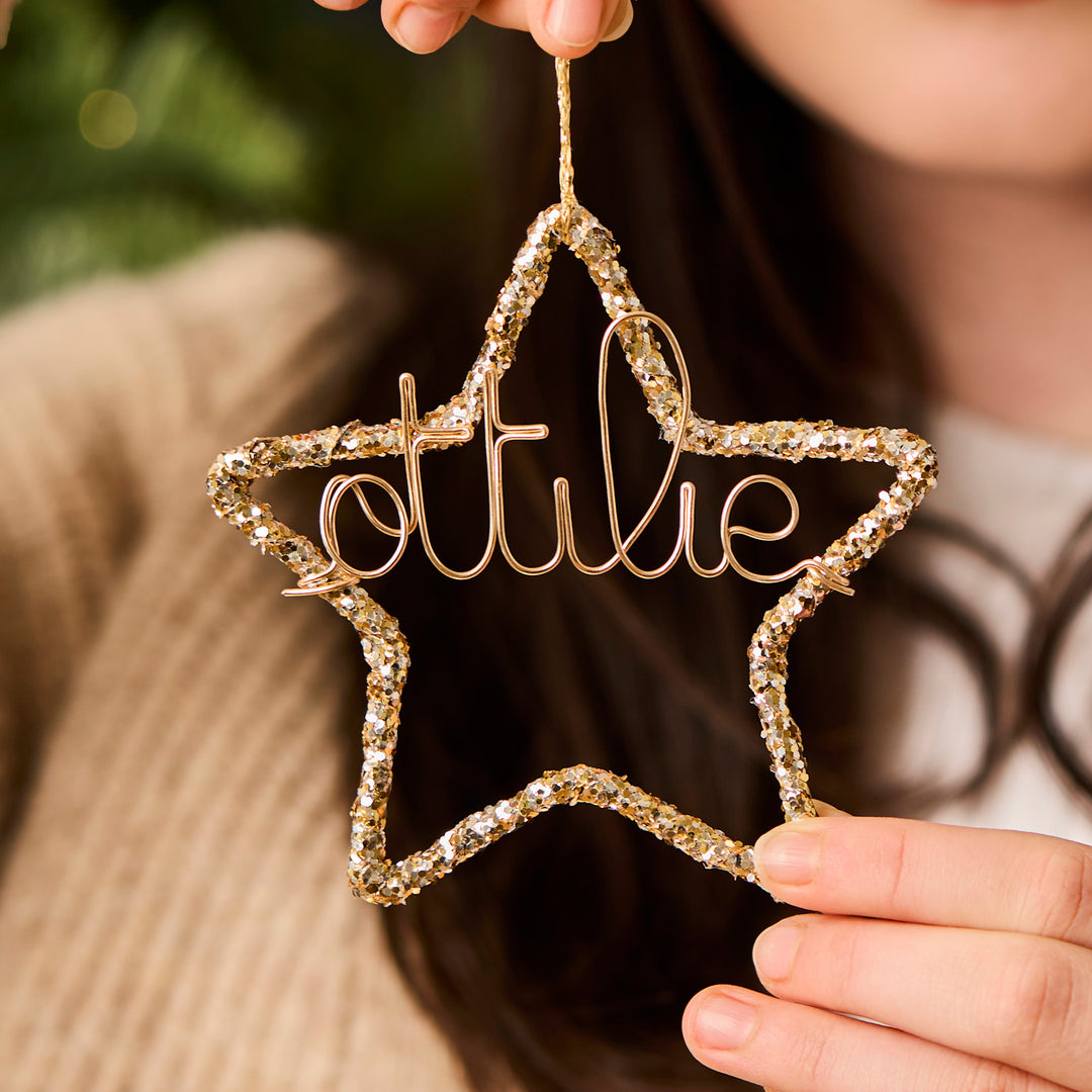 Personalised Glitter Star Ornament