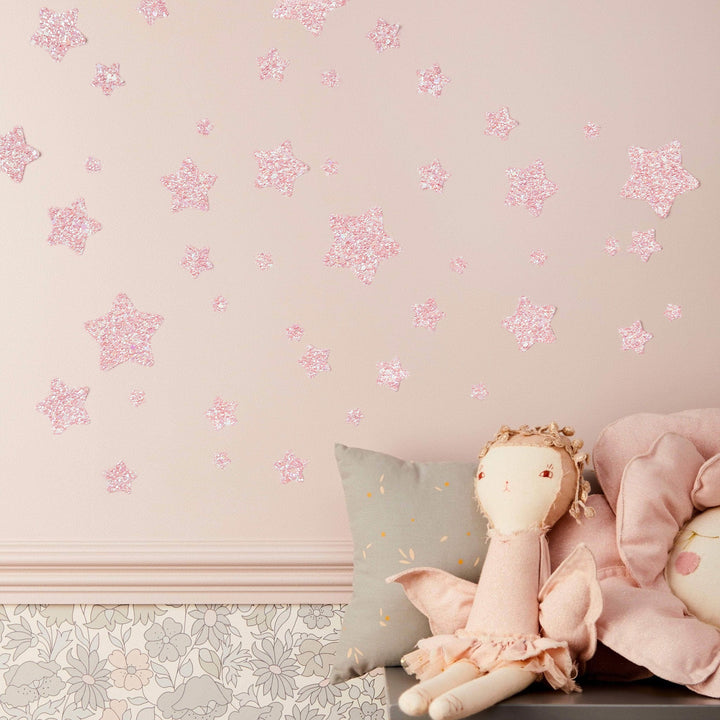 Pink Blossom Glitter Star Wall Stickers®